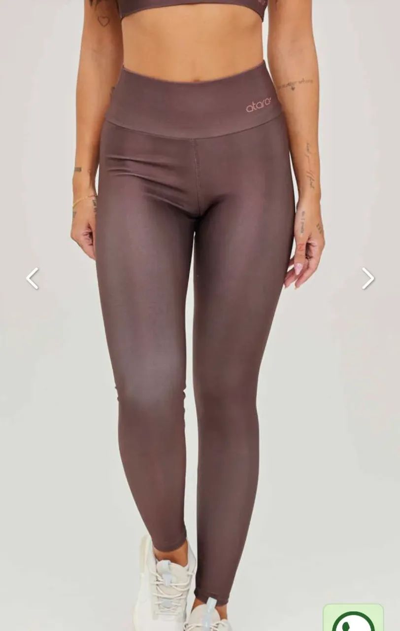 Legging marrom nova P/PP - Foto 2