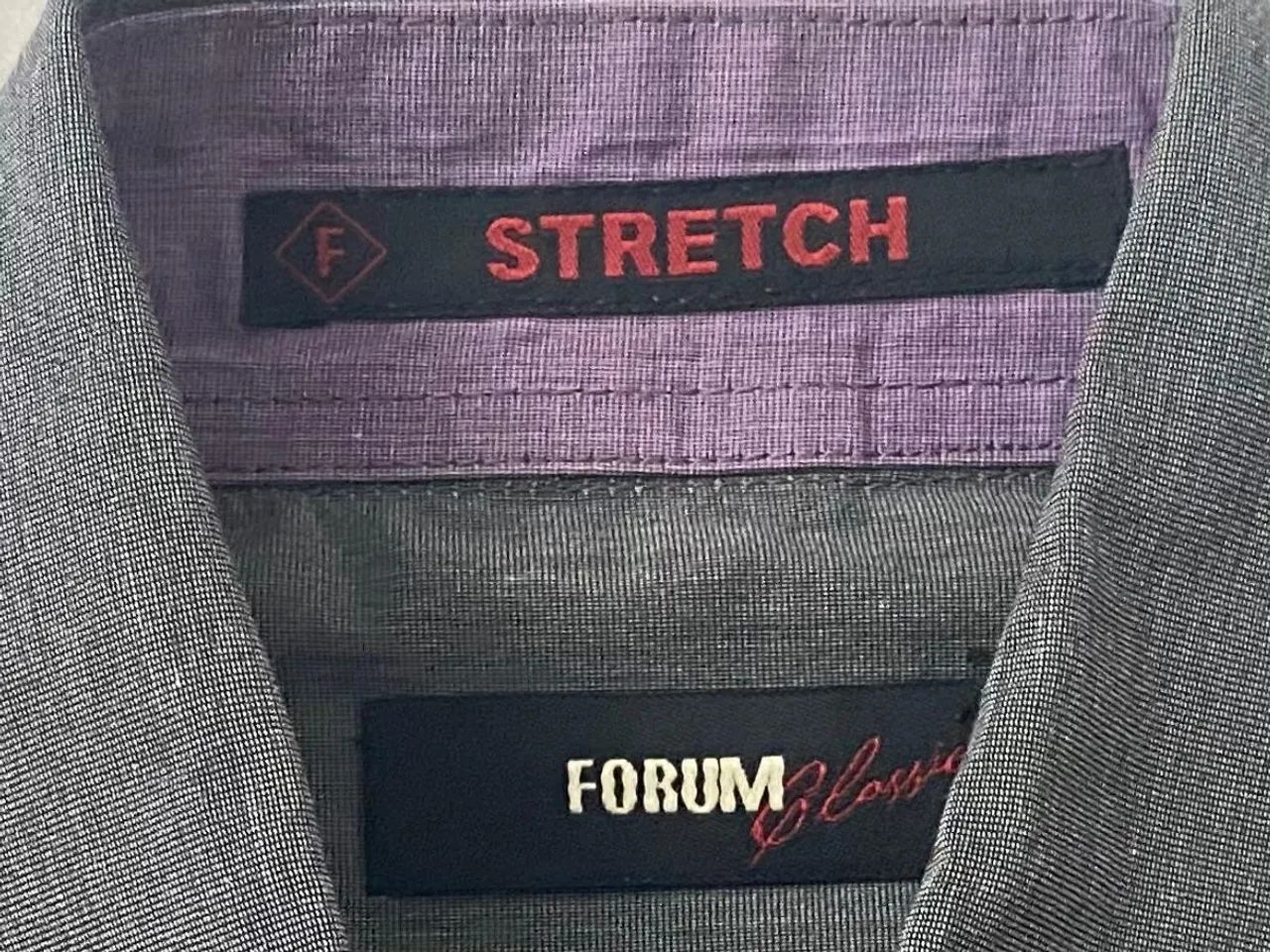 Camisa Fórum Classic Cinza Tamanho M Stretch Bom Estado - Foto 4