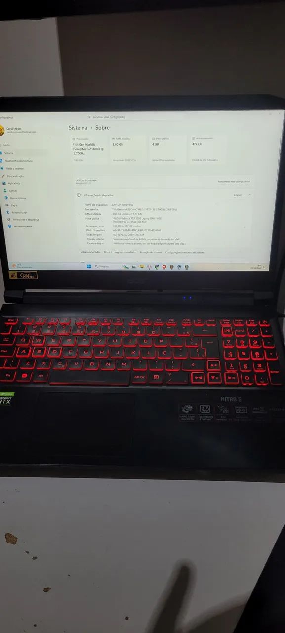 NOTEBOOK GAMER ACER NITRO