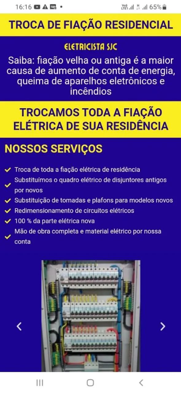Eletricista profissional sjc 
