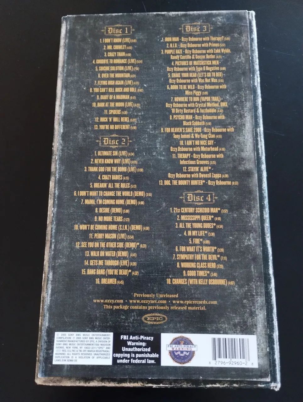 Box Ozzy Osbourne - Prince of Darkness 4 CDs Importado Usado Black Sabbath RARO Rock Metal - Foto 4