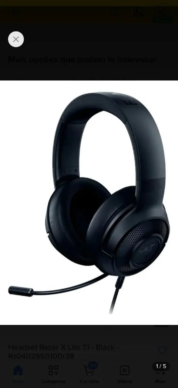 Fone headset razer x lite - Foto 5