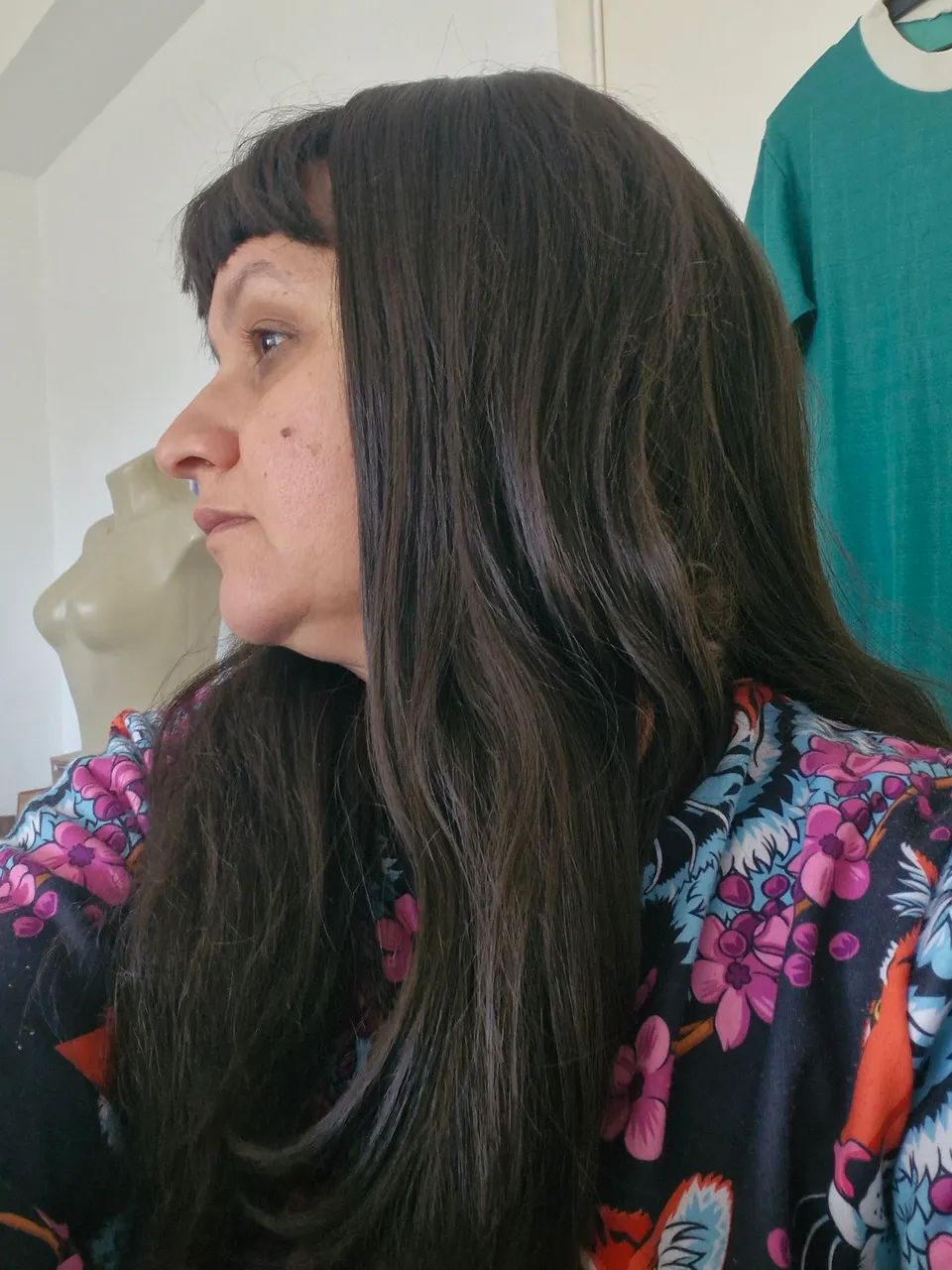 Peruaca lance cabelo longo castanho escuro  - Foto 3
