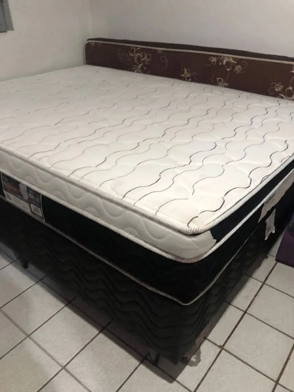 Conjunto Cama Box + Colchão Ortobom Elegant Superpocket (Queen) - Novinho! - Foto 2