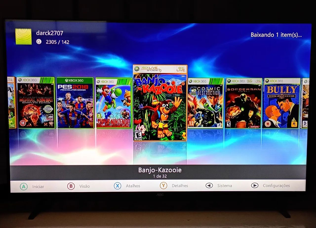 Vendo Xbox 360 desbloqueado RGH e LT - Foto 2