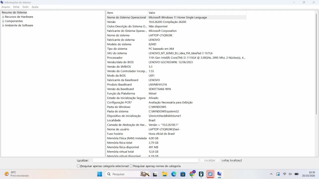 Notebook LENOVO