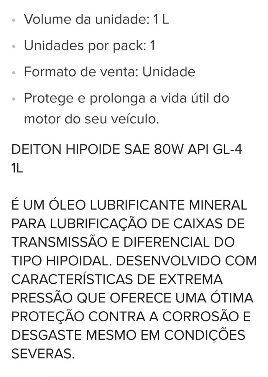 Óleo Deiton Hipoide SAE 80w API GL4 - Foto 2