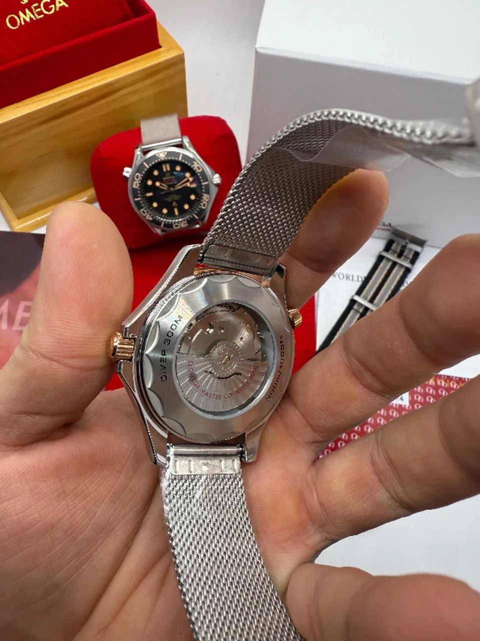 Relógio Seamaster Automático + Pulseira NATO e Caixa Completa - Foto 4
