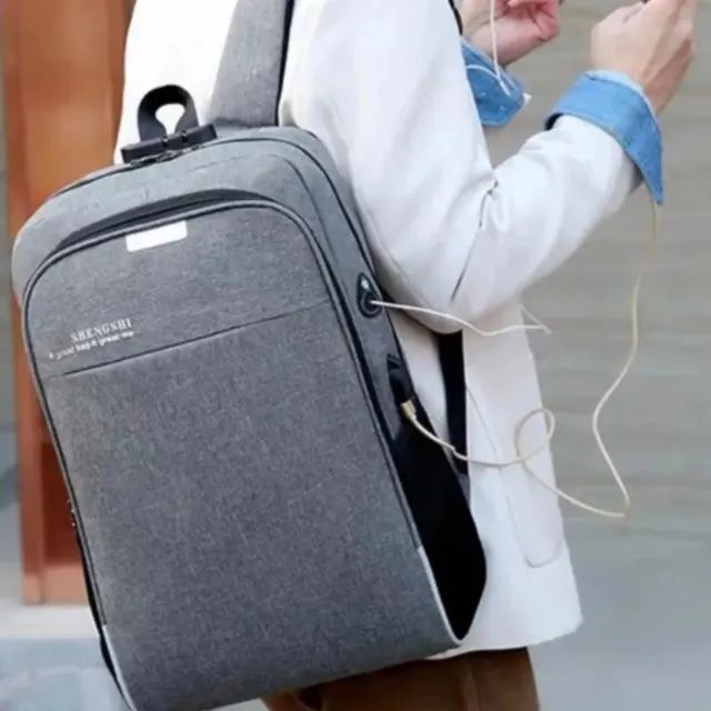 Mochila Notebook Antifurto Impermeável USB 15.6 Executiva Nova