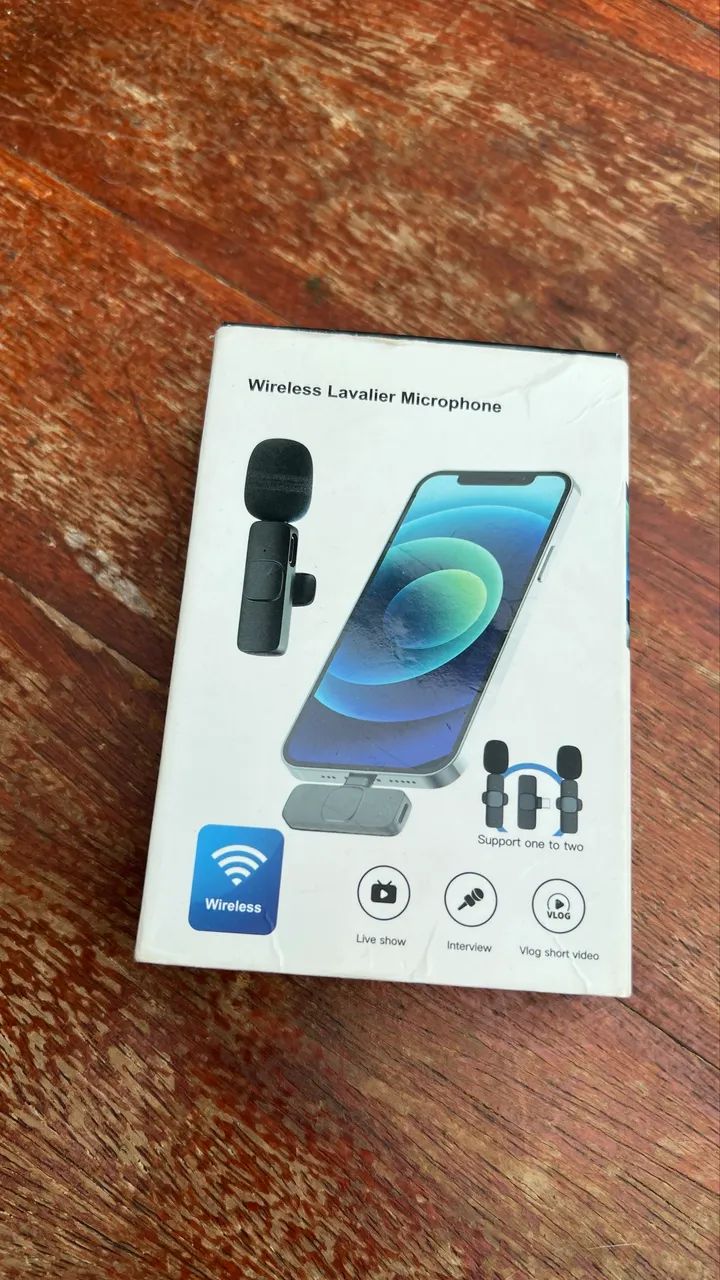 Microfone Lapela 2 em 1 sem fio para IOS - Foto 3