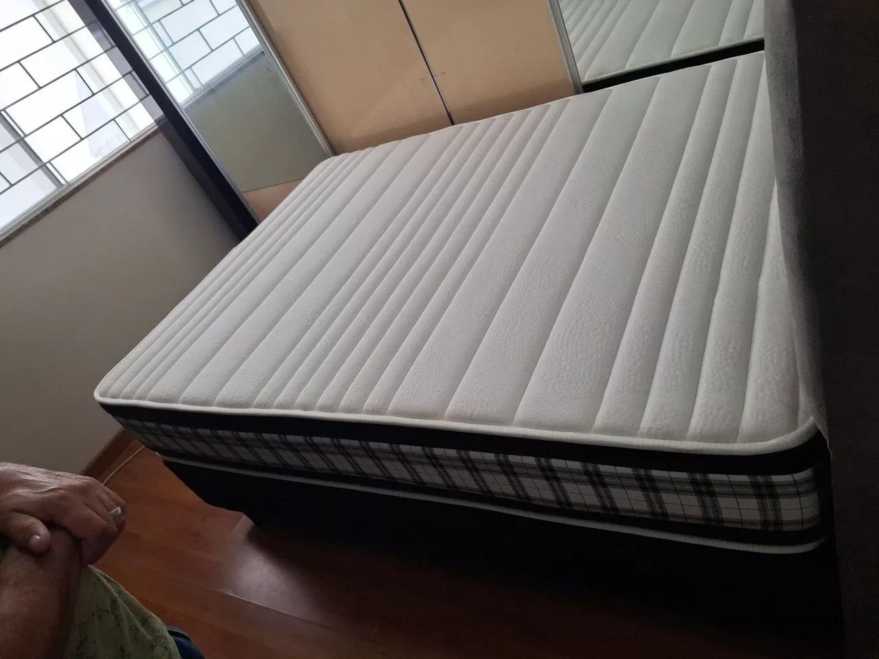 Cama box casal maxflex com cabeceira usada otimo estado ( entrego ) - Foto 5