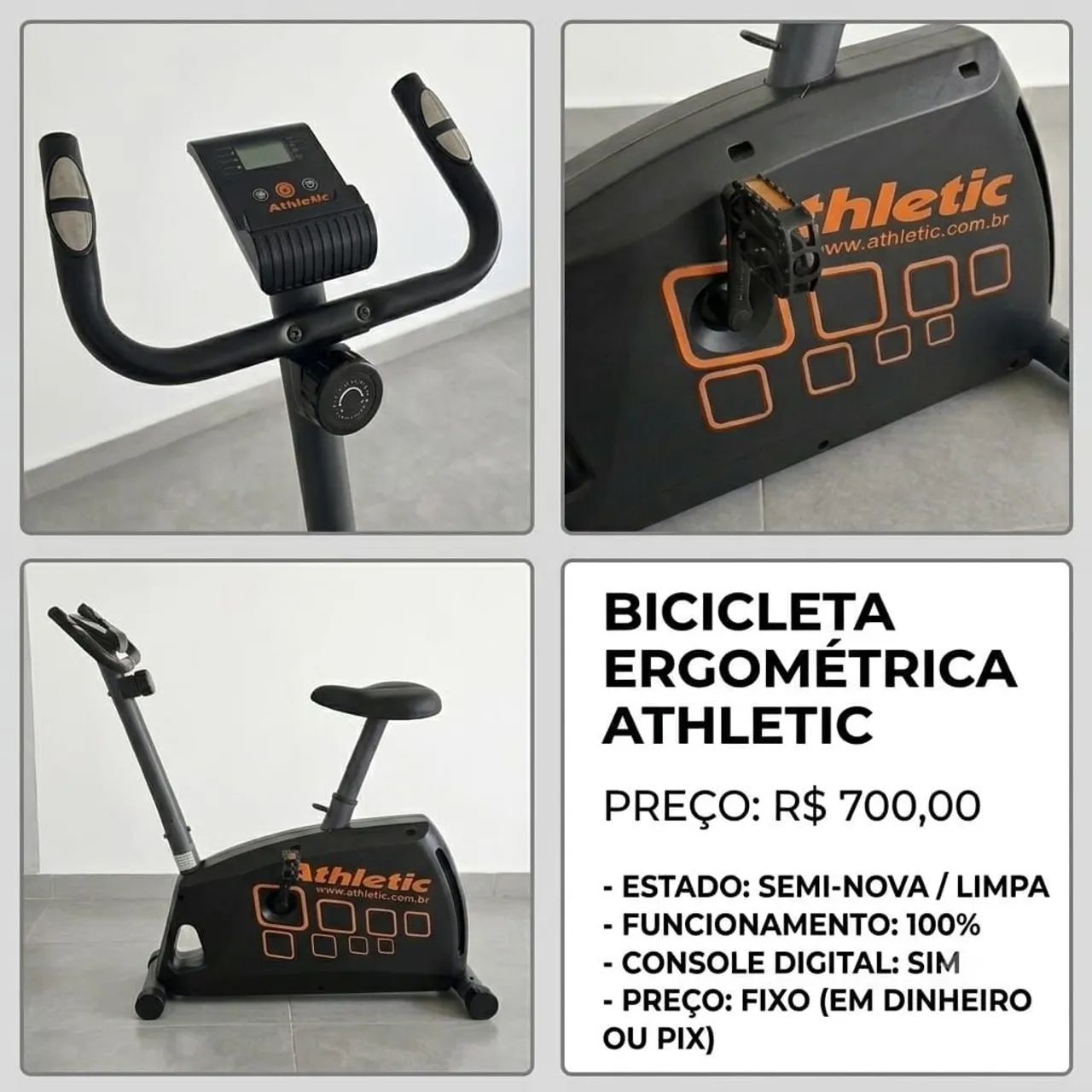 Bicicleta ergometrica atlhetic