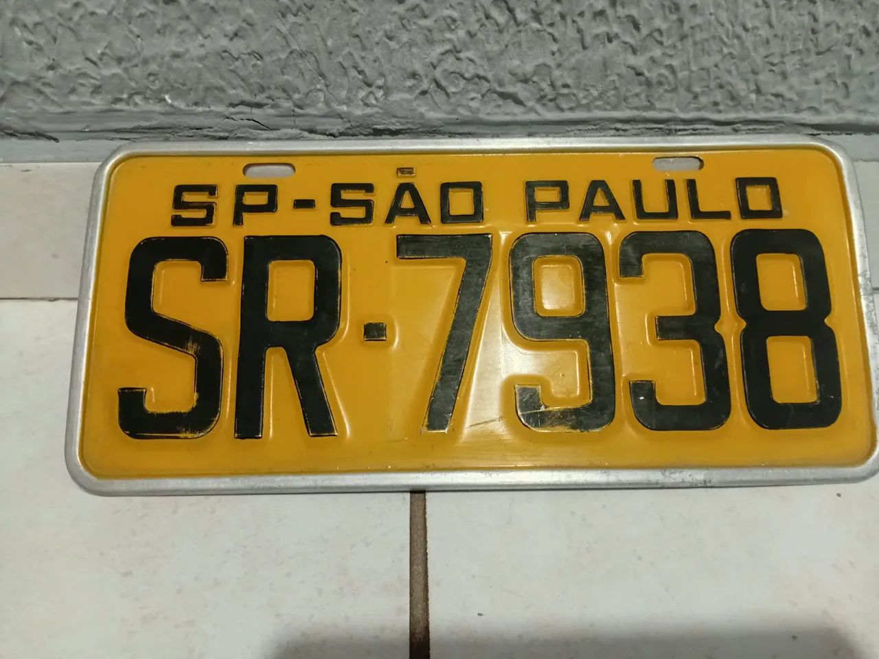 Placa amarela antiga  - Foto 2