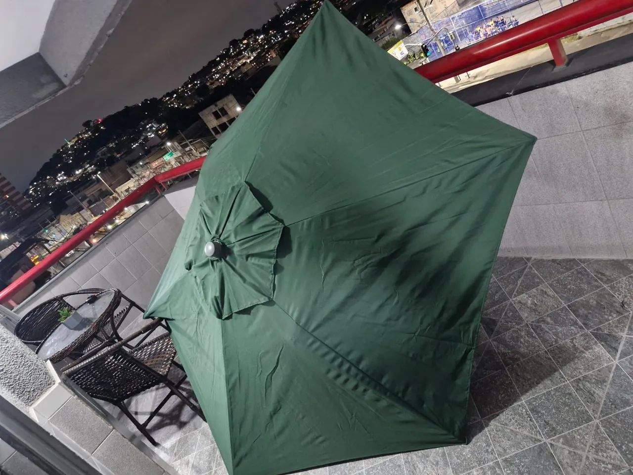 Ombrelone de aluminio com suporte de peso  - Foto 4