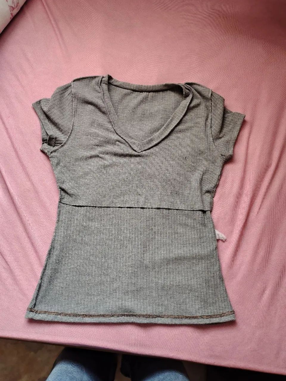 Blusa feminina cinza - Foto 3