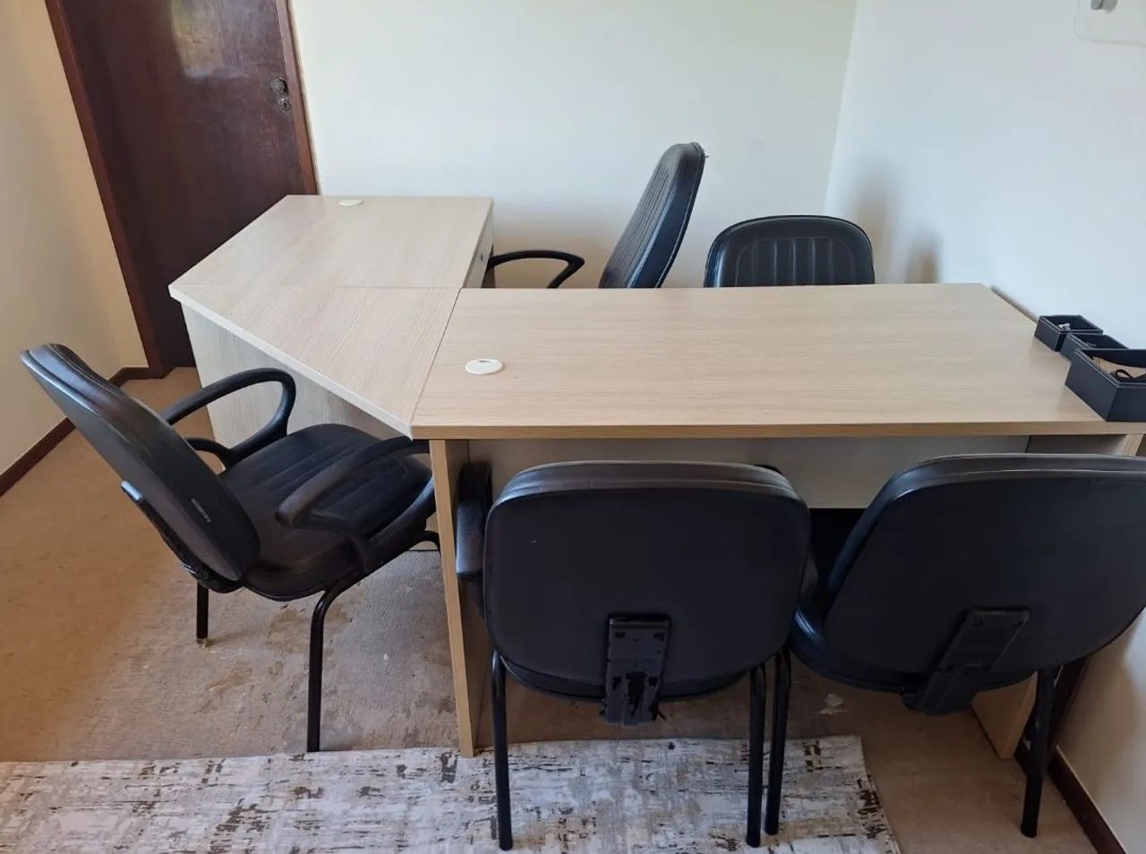 Mesa De Escritório Em L (2 Mesas + Conector Extensor) Com Gavetas - Foto 2