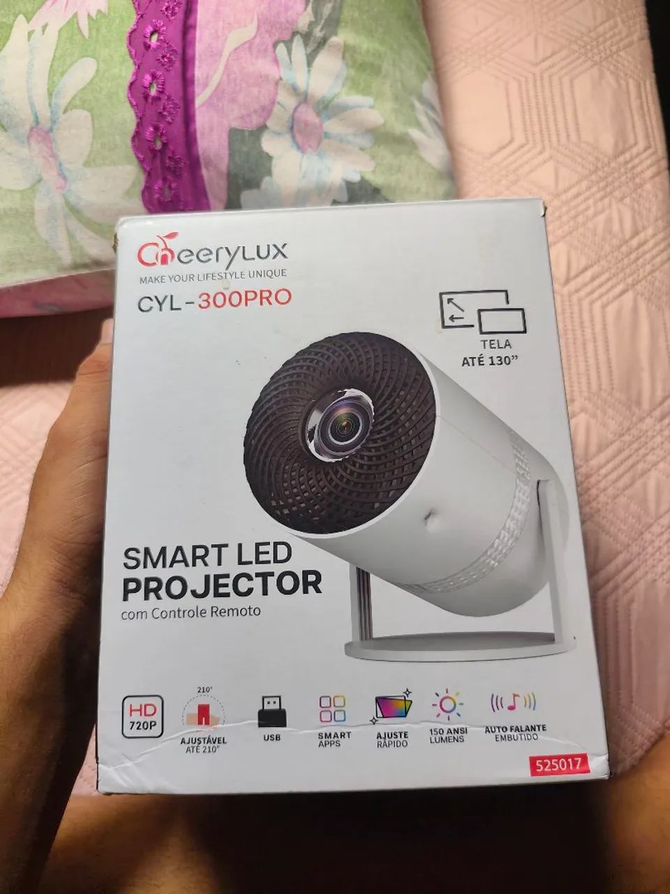 Stamrt led projector com controle remoto 