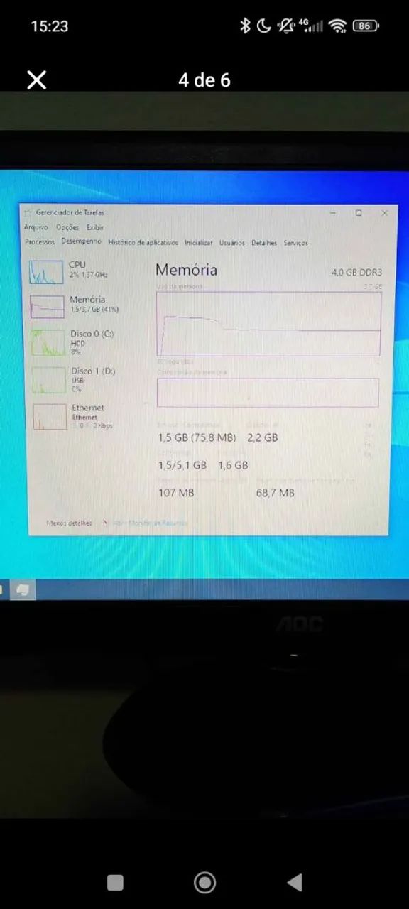 Vendo Pc desktop com Win 10 - 4 GB - Foto 3