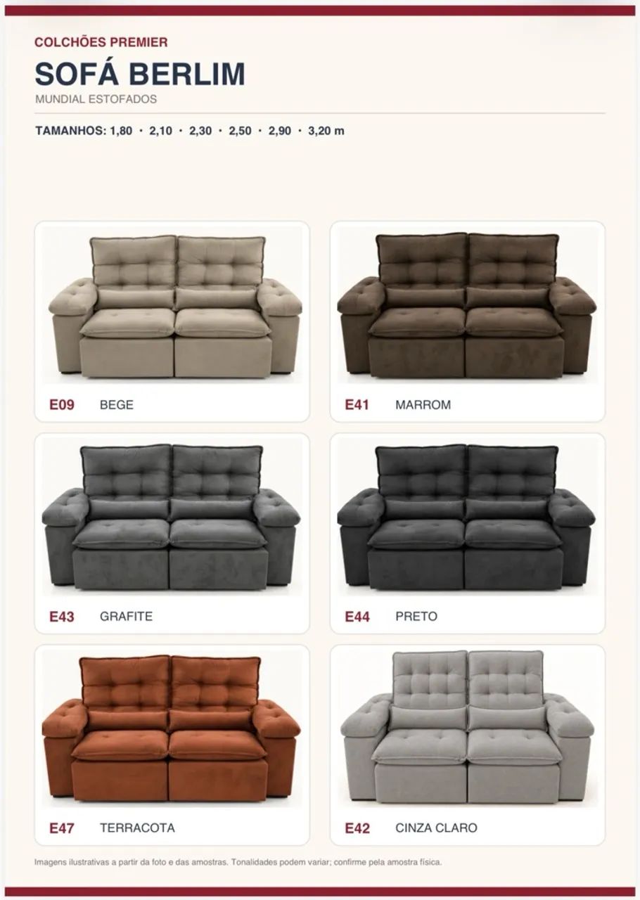 Sofa retrátil e reclinável