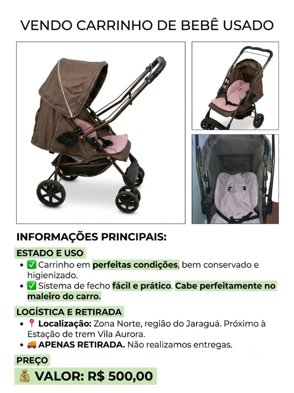 Carrinho de Bebê Milano Reversível II  - Foto 2