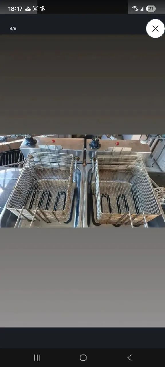 Fritadeira elétrica 2 cubas 5l cada