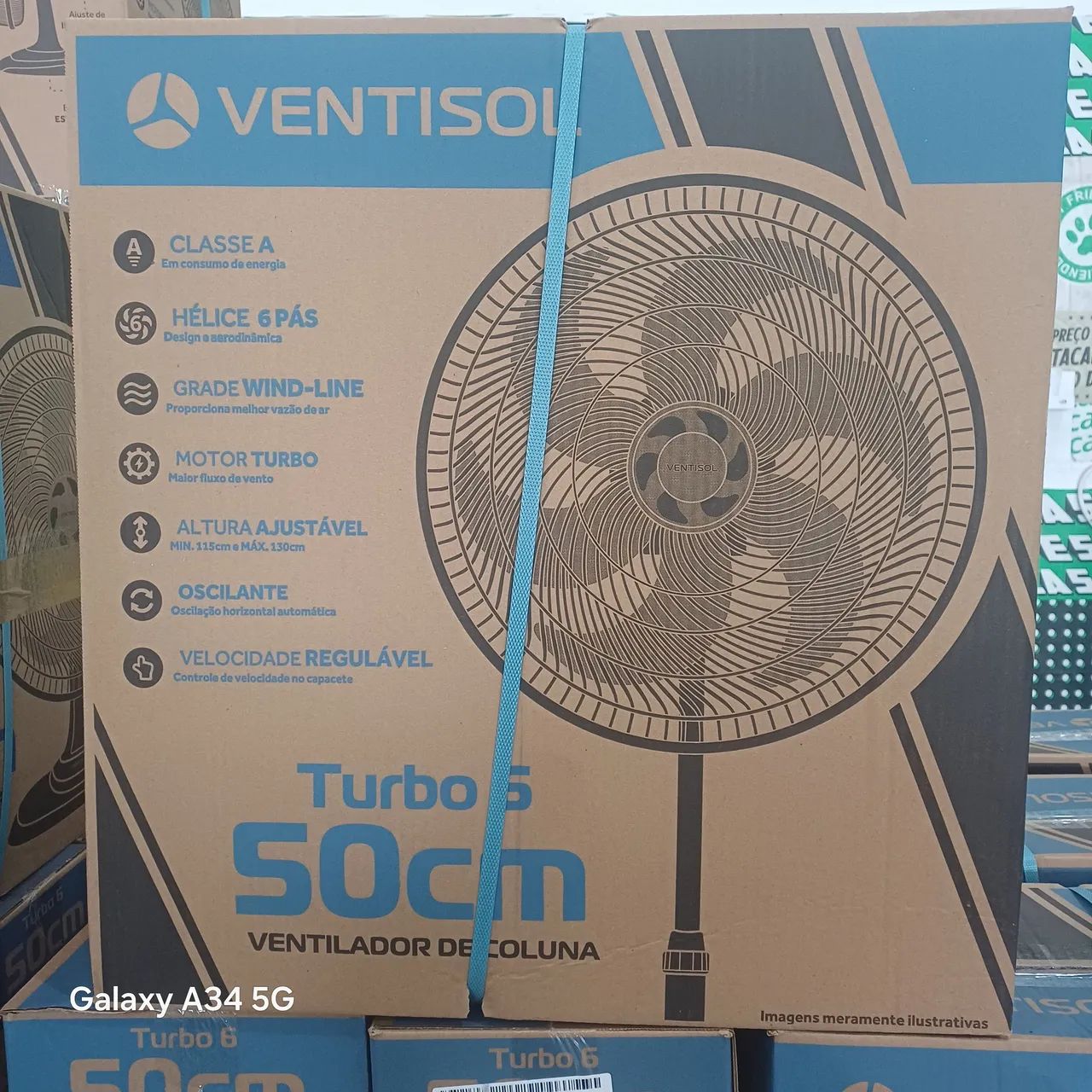 Ventilador 50 cm na caixa