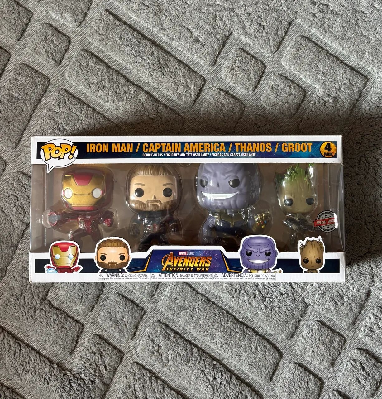 Funko Pop Marvel Avengers/4 Pack Edição Especial