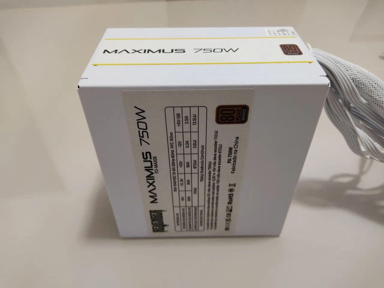 Fonte 750w Branca - Foto 4