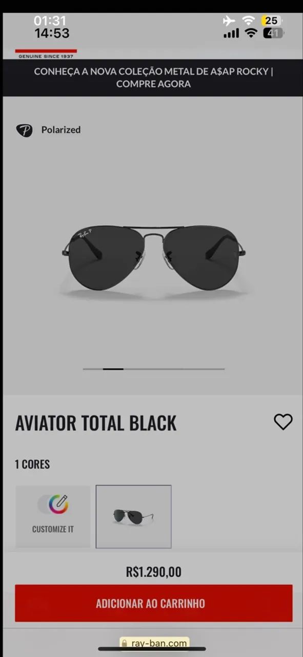 ÓCULOS RAY BAN ORIGINAL  - Foto 3