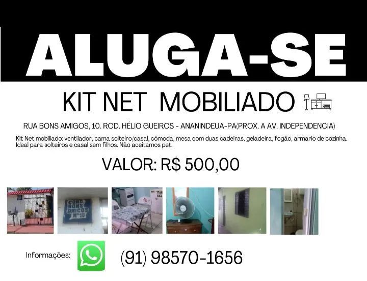 Kit Net Mobiliado e semi Mobiliado 
