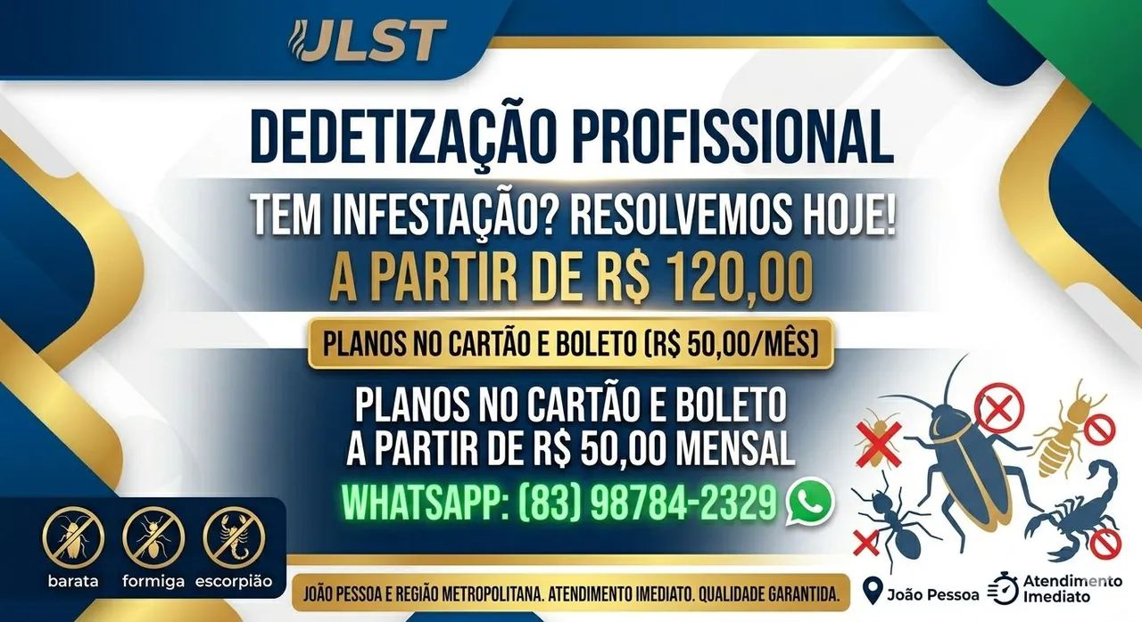 Dedetização no boleto 