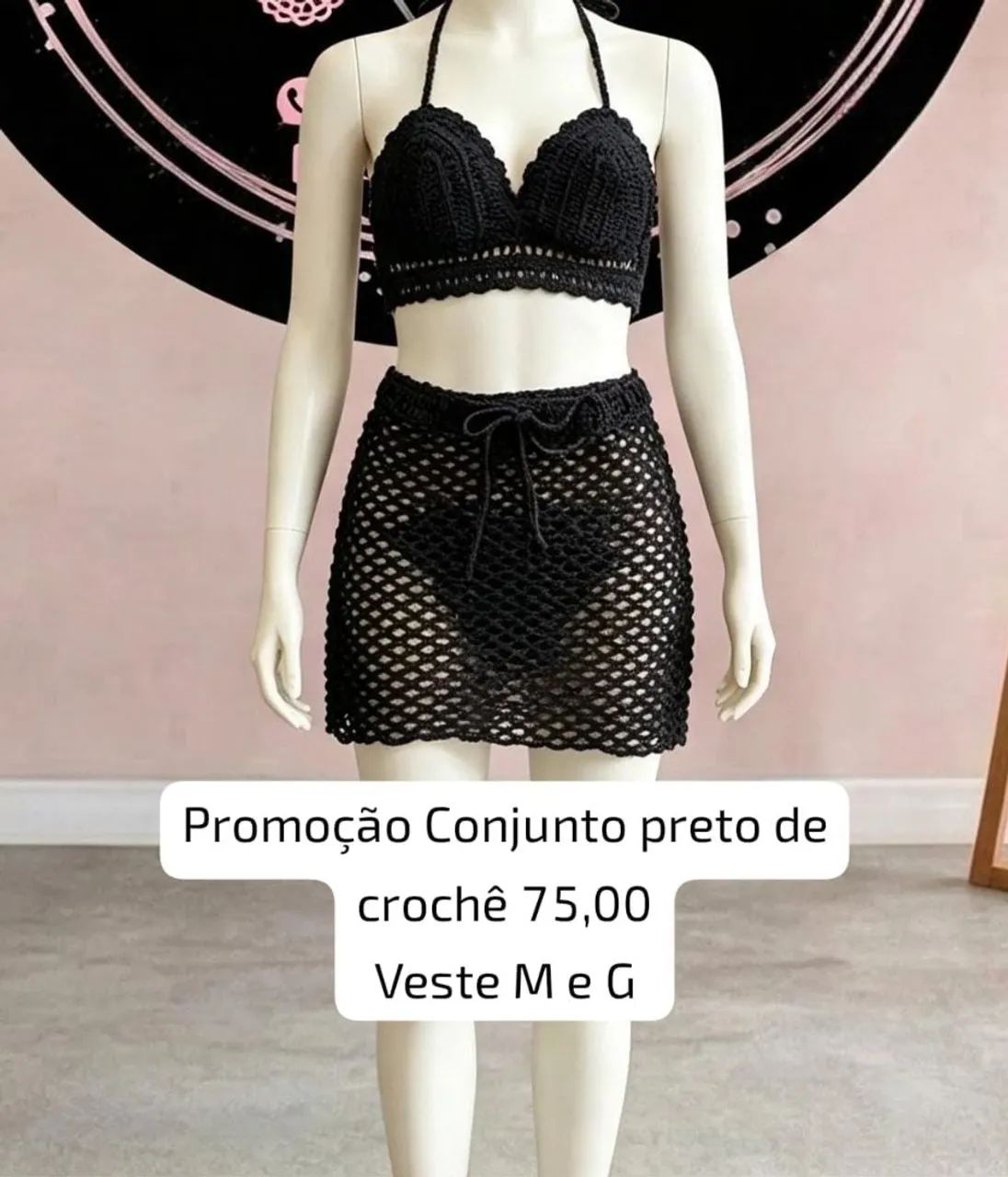 Promoção de roupas de crochê 