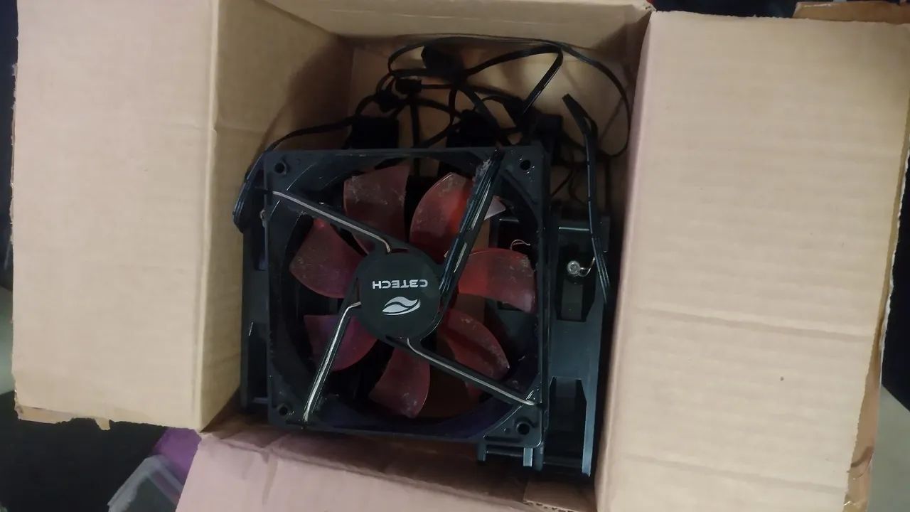 Kit Fan led vermelho PC - Foto 3