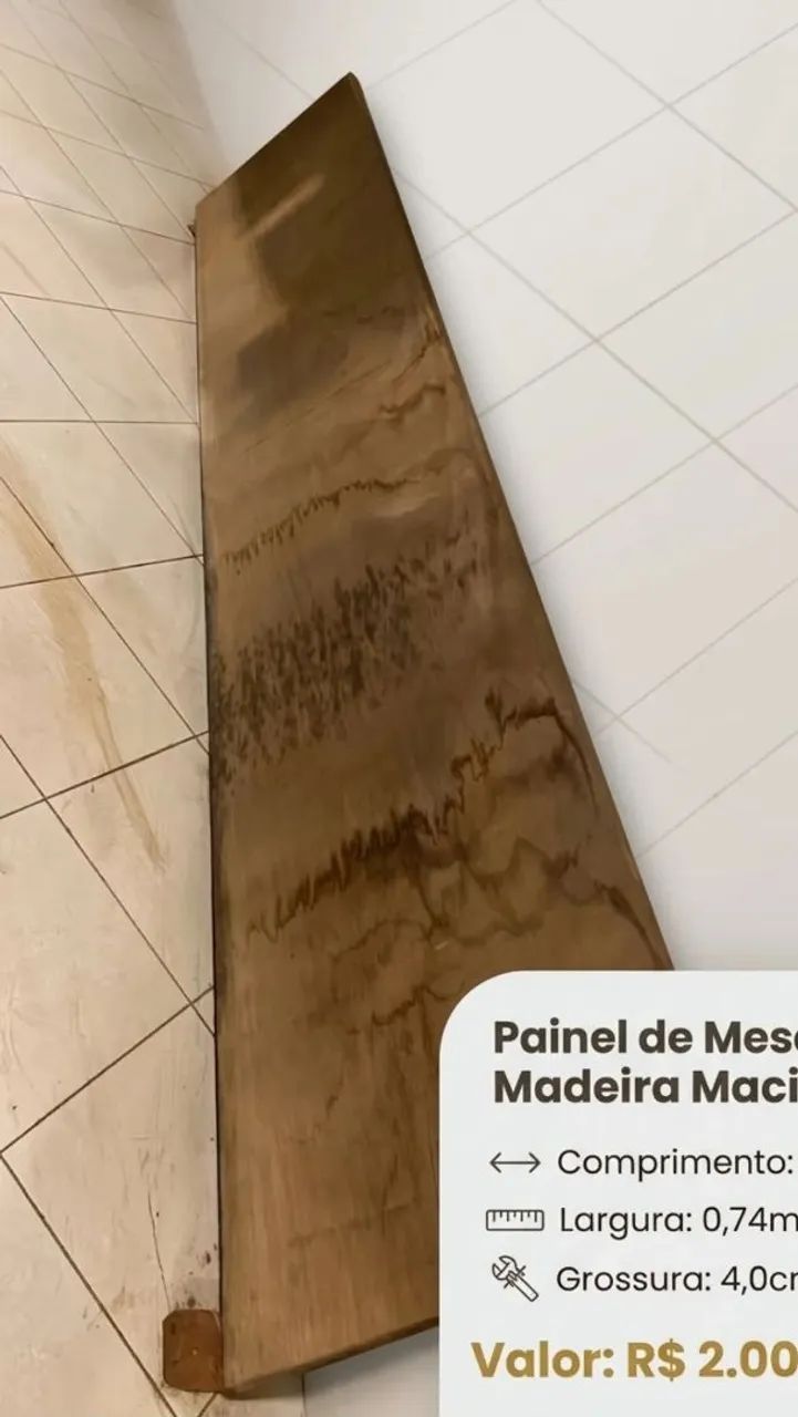 Trampo de mesa de madeira maciça 