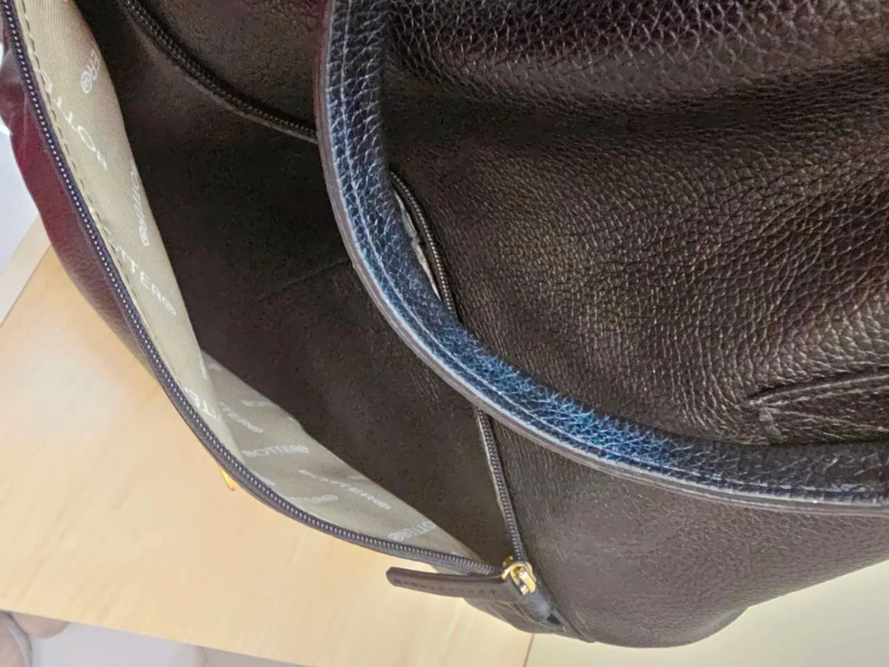 Bolsa de Couro Preta Bottero Original - Foto 5