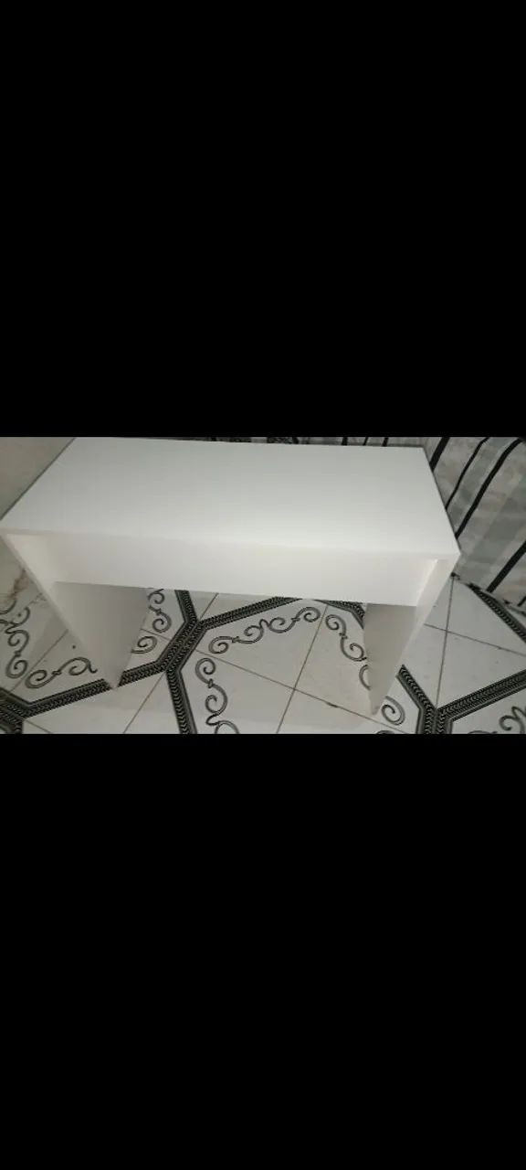 Mesa branca com uma gaveta  - Foto 2