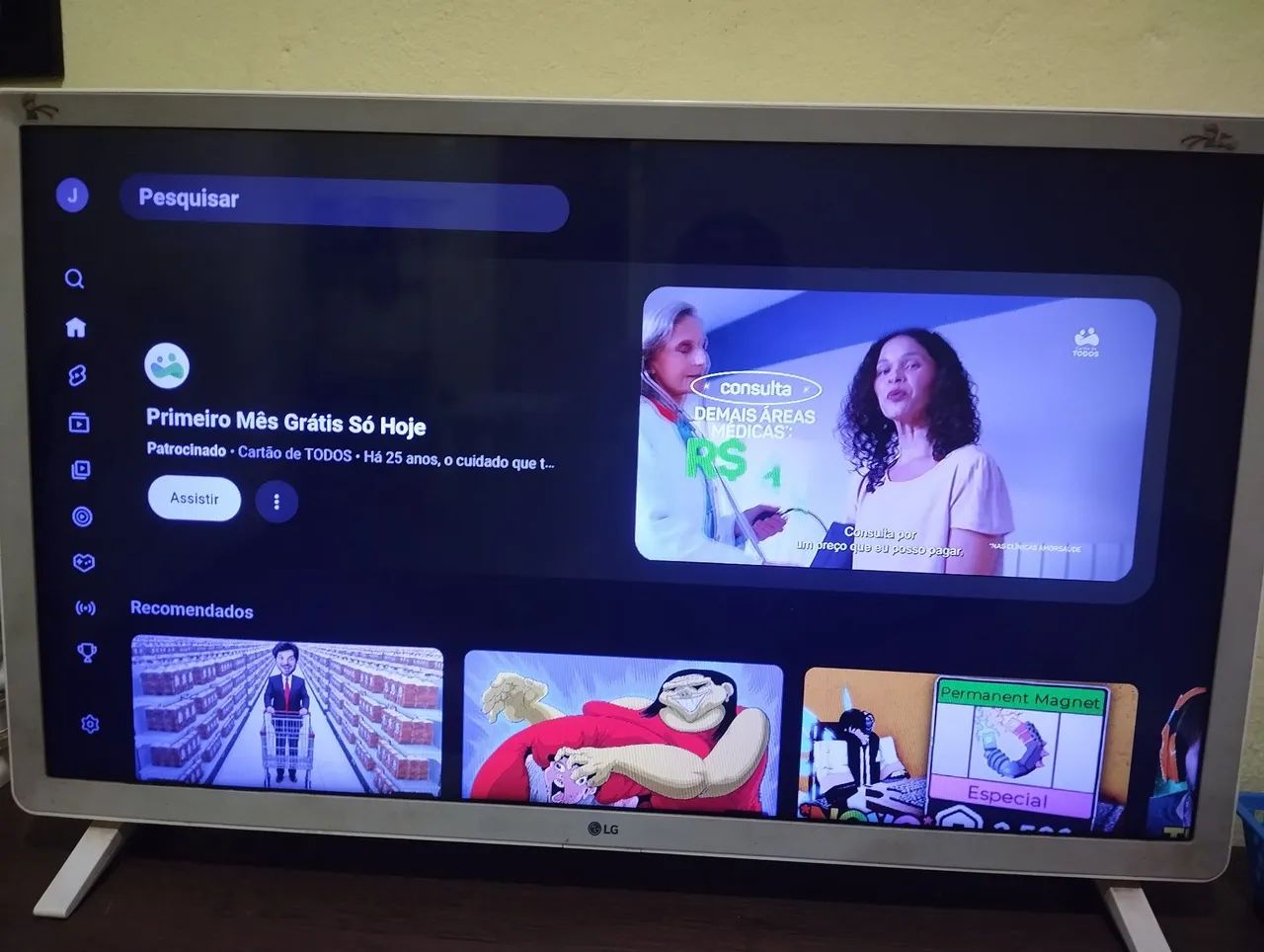 Vendo smartv 32 polegadas LG Branca em perfeitas condições  - Foto 4
