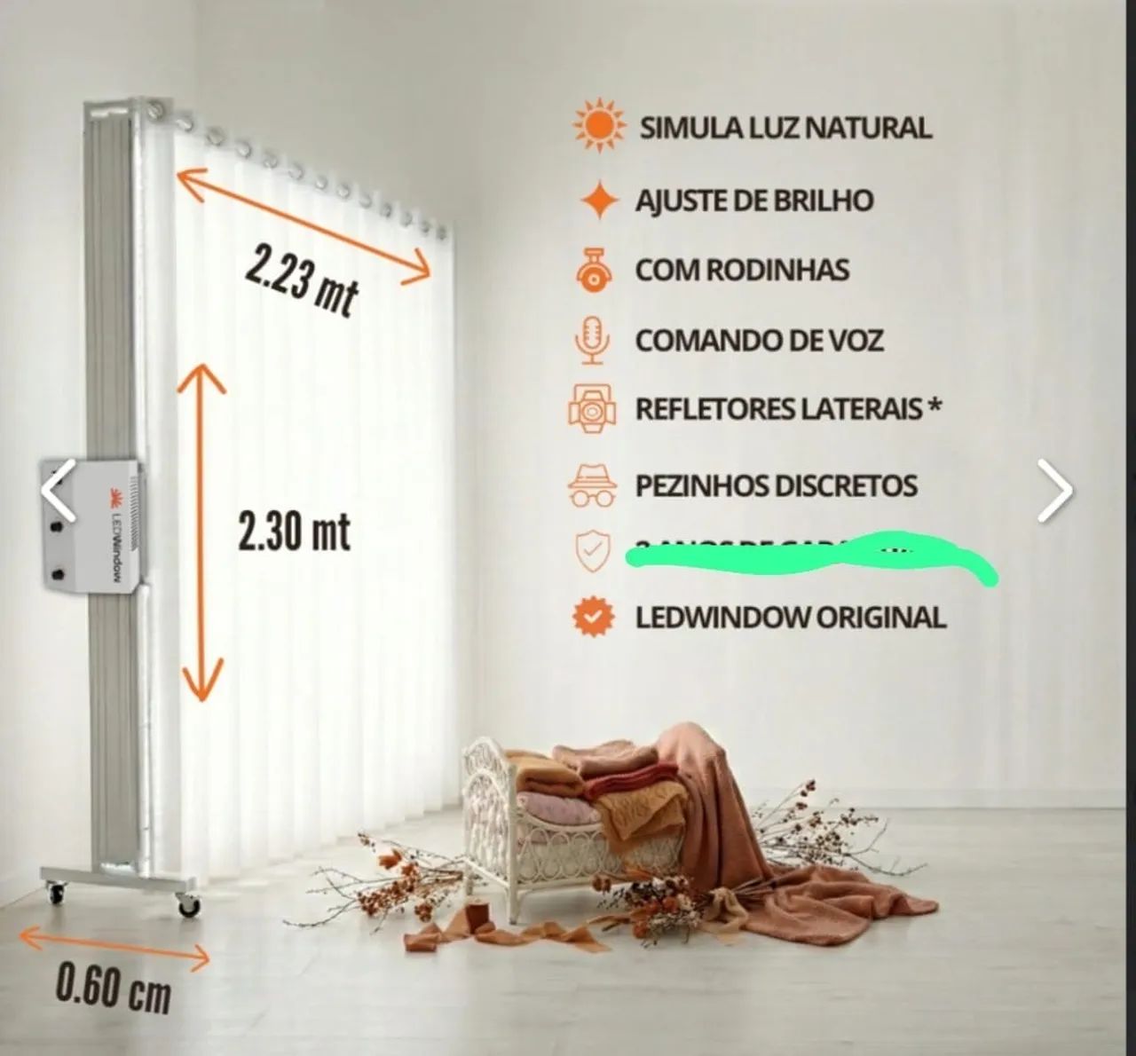 Janela LED LedWindow Pro para Estúdio Fotográfico - Nova, Lacrada na Caixa - Foto 4