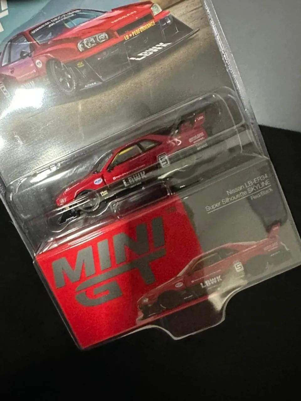 Mini Gt Nissan Lb Er34 Super Silhouette Skyline Red Black 843