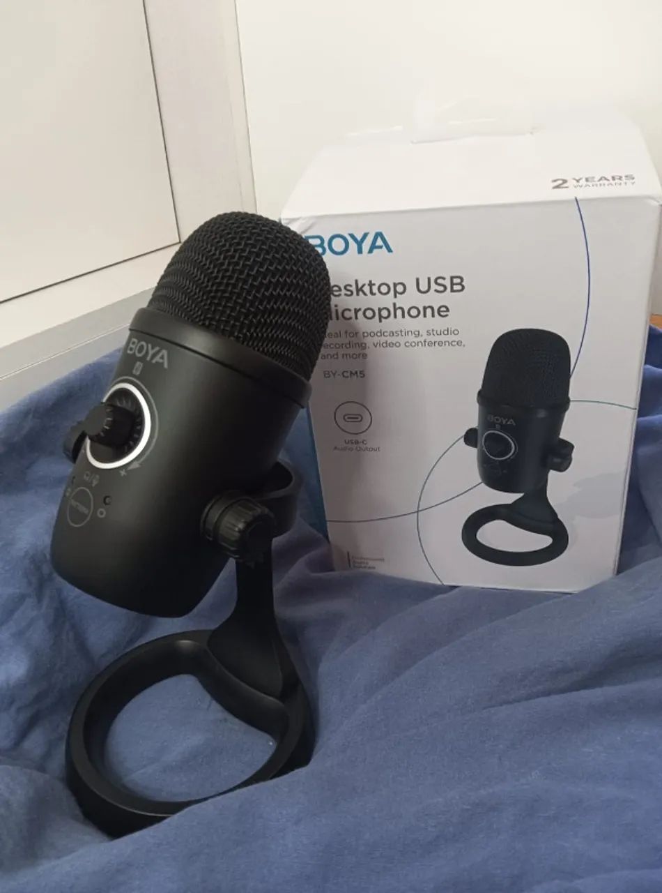 Microfone BOYA profissional condensador/condenser e dinâmico 