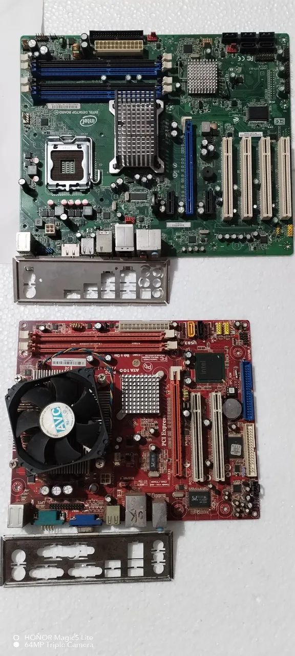 Lote com 6 placas-mães e 4 placas de video, algumas tem processador - Foto 6