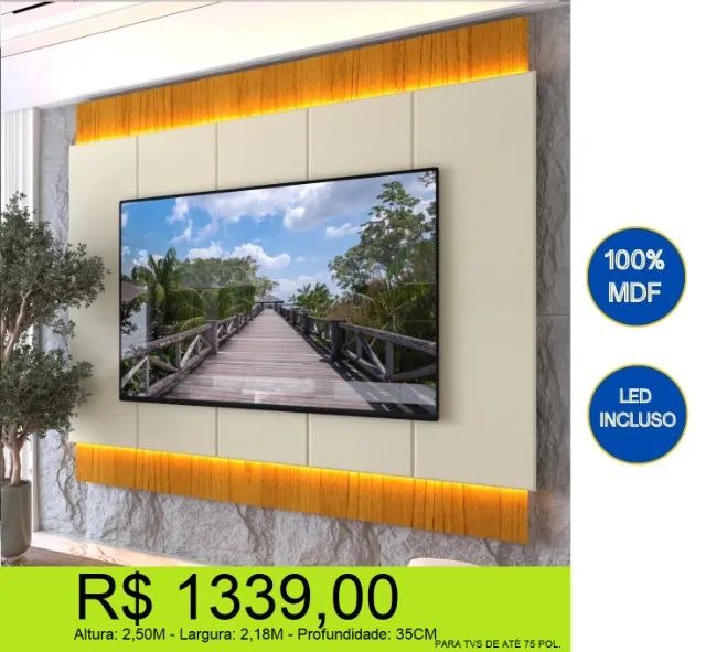 Painel com led quente touch  -Parcelamos sem juros! 