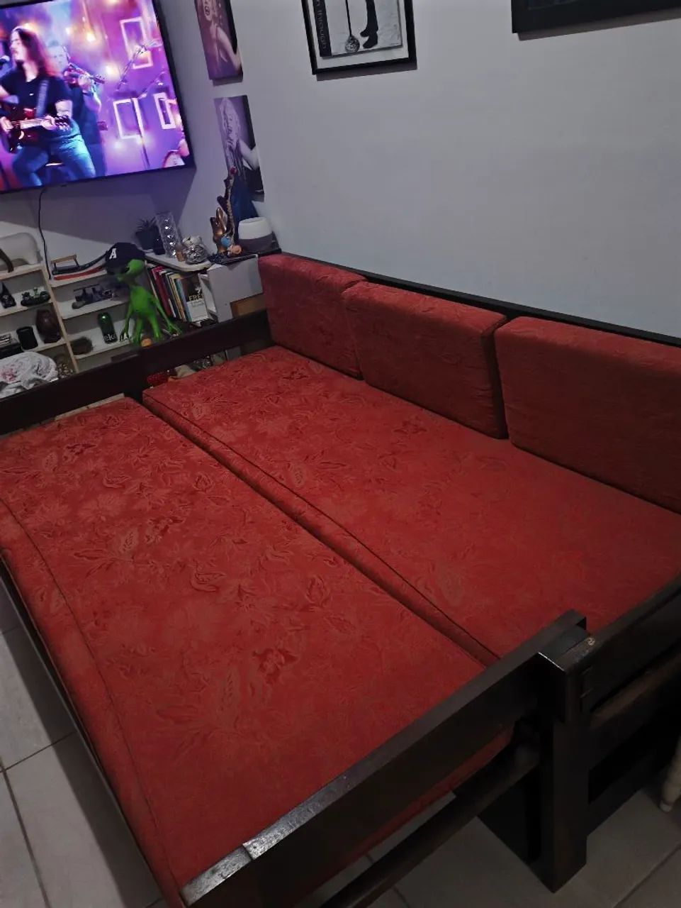 Sofá cama casal madeira de lei - Foto 2