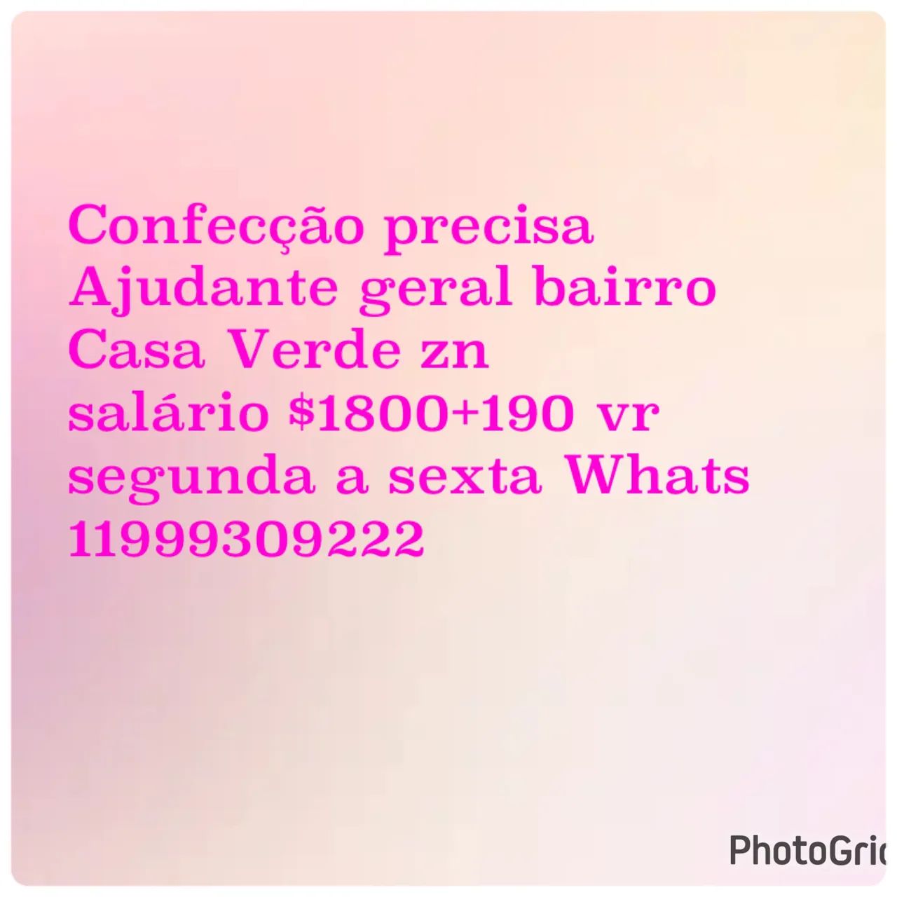 Ajudante geral feminina  - Foto 2