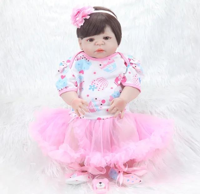 Boneca Realista Reborn Silicone Nenem Barbara - Foto 5
