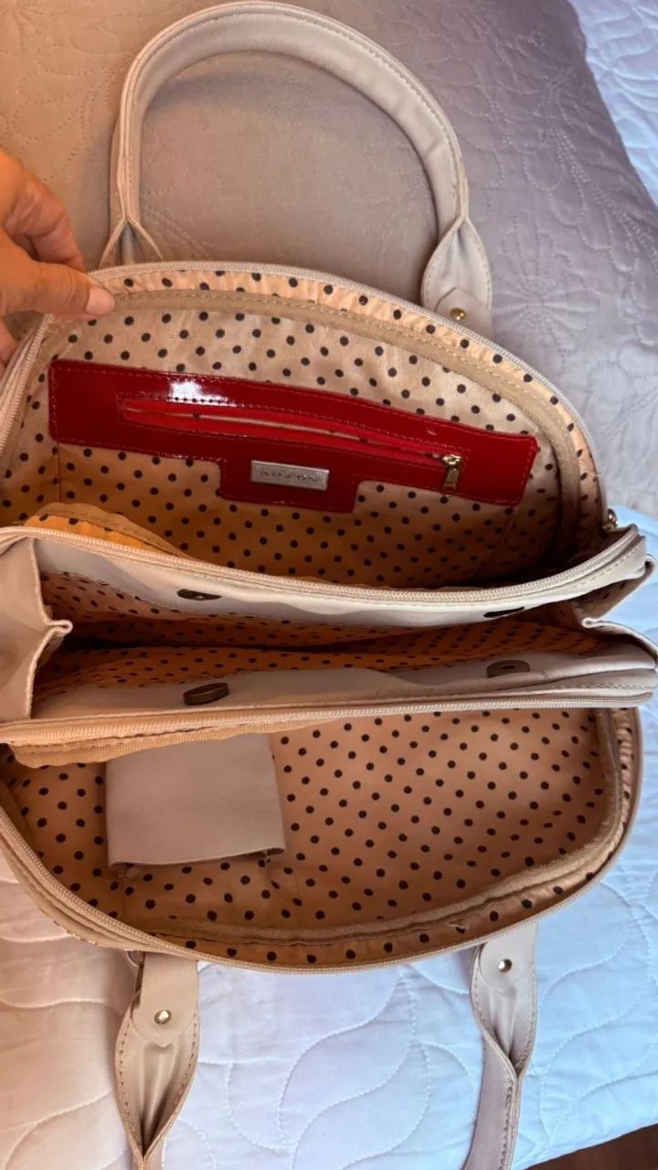Bolsa de ombro/mão Arzon trançada nude - Foto 3