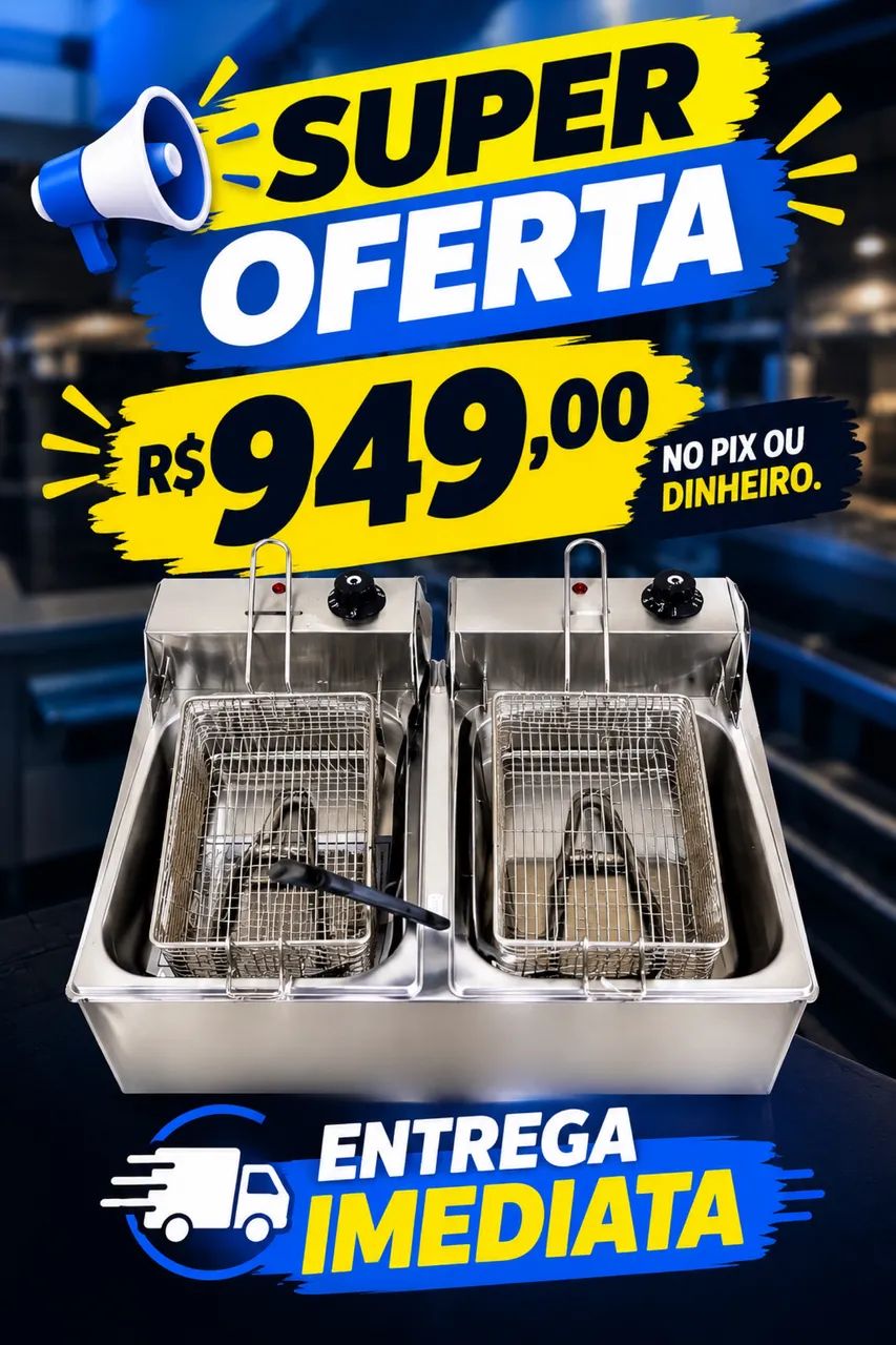 FRITADEIRA INOX 9L ELÉTRICA 