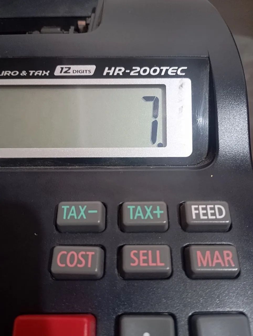 Calculadora Casio HR-200TEC com detalhe. - Foto 4
