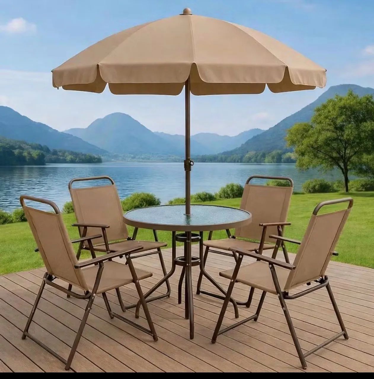Conjunto de mesa jardim