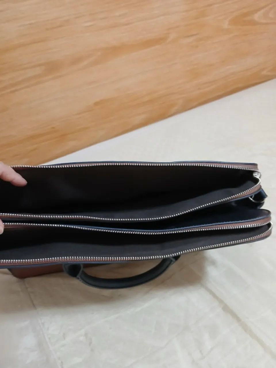 bolsa para notebook de couro  - Foto 2